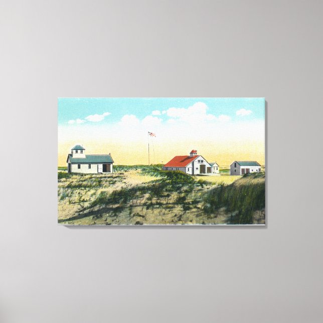 View of Race Point Coast Guard Station Canvas Print (Front)
