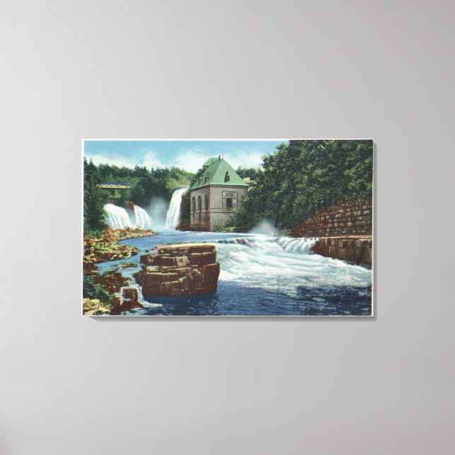 View of Rainbow and Horseshoe Falls Canvas Print (Front)