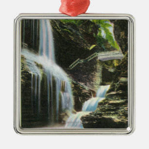 View of Rainbow Falls 2 Metal Ornament