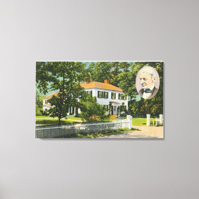 View of Ralph Waldo Emerson House Canvas Print (Front)