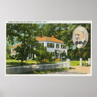 View of Ralph Waldo Emerson House Poster
