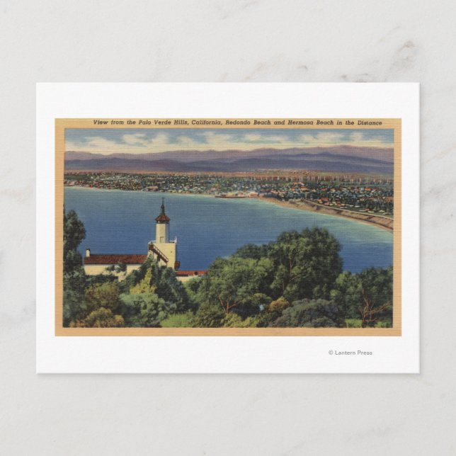 View of Redondo & Hermosa Beaches, California Postcard (Front)