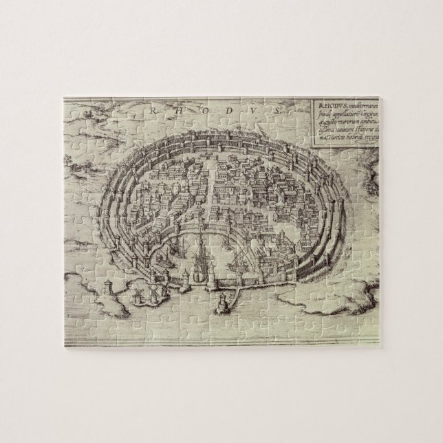 View of Rhodes, from 'Theatre of the Main Towns in Jigsaw Puzzle (Horizontal)