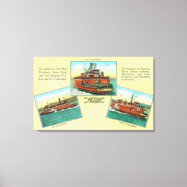 View of Richmond-San Rafael Ferries Canvas Print (Front)