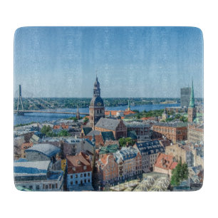 View of Riga city center from above Cutting Board