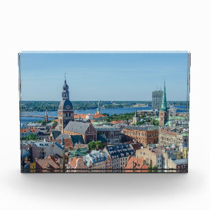View of Riga city center from above Photo Block