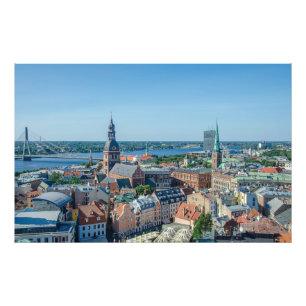 View of Riga city center from above Photo Print