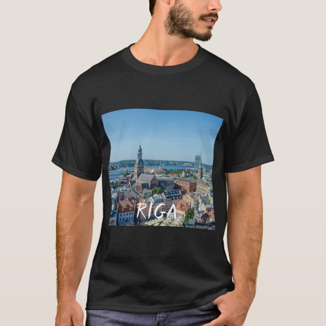 View of Riga city center from above T-Shirt (Front)
