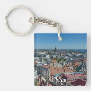 View of Riga old town from above Keychain