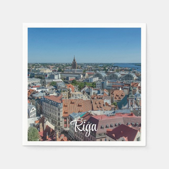 View of Riga old town from above Napkin (Front)