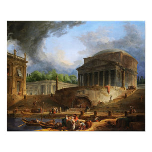 View of Ripetta by Hubert Robert Photo Print