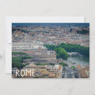 View of Rome historic city center from above