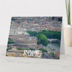View of Rome historic city center from above Card