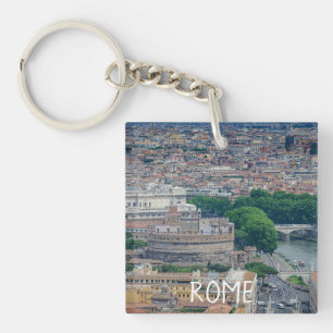 View of Rome historic city center from above Keychain