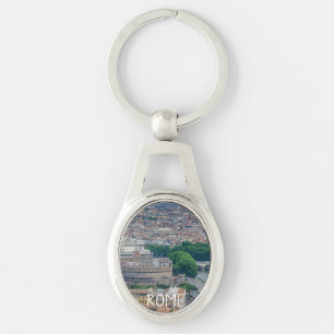 View of Rome historic city center from above Keychain