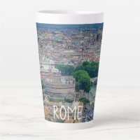 View of Rome historic city center from above