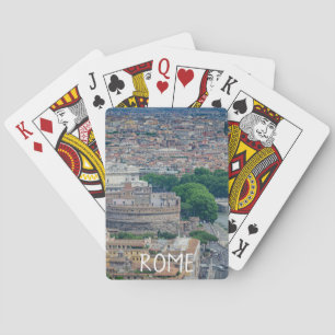 View of Rome historic city center from above Playing Cards