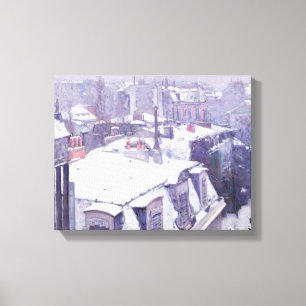 View of Roofs or Roofs under Snow, 1878 Canvas Print