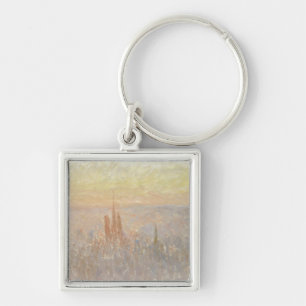 View of Rouen, 1892 (oil on canvas) Keychain