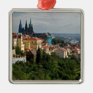 View of Saint Vitus's Cathedral, Prague, Czech Metal Ornament