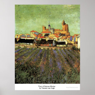 View of Saintes-Maries by Vincent van Gogh Poster