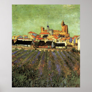 View of Saintes-Maries by Vincent van Gogh Poster