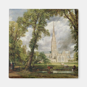 View of Salisbury Cathedral from the Bishop's Grou Magnet