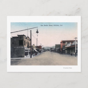 View of San Benito StreetHollister, CA Postcard