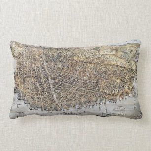 View Of San Francisco, 1878 Lumbar Pillow