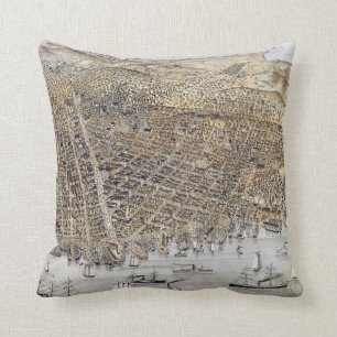 View Of San Francisco, 1878 Throw Pillow