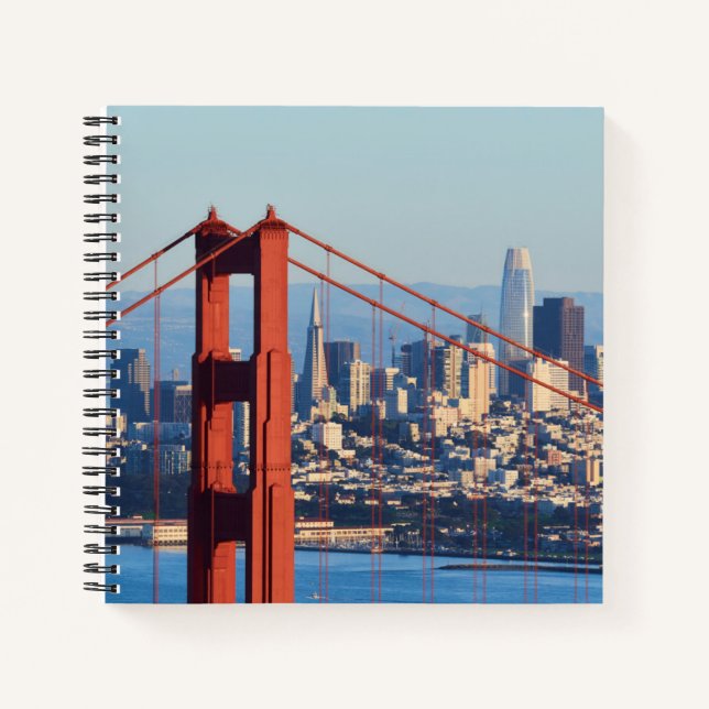 View of San Francisco Through Golden Gate Bridge Notebook (Front)