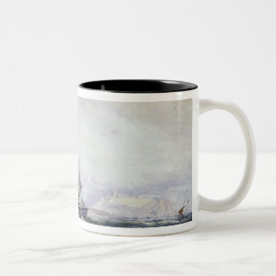 View of Scarborough, with a Collier Brig Two-Tone Coffee Mug