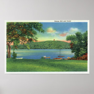 View of Scargo Hill and Tower Poster