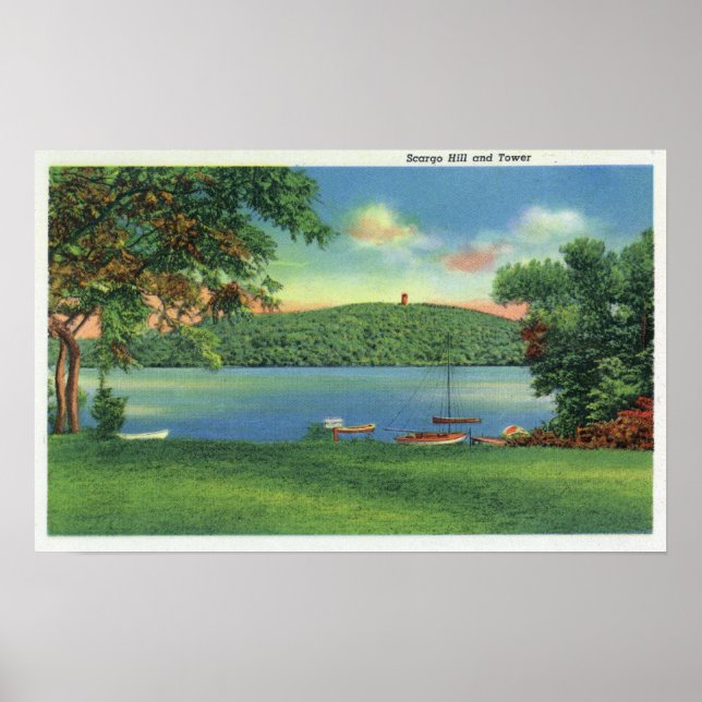View of Scargo Hill and Tower Poster (Front)