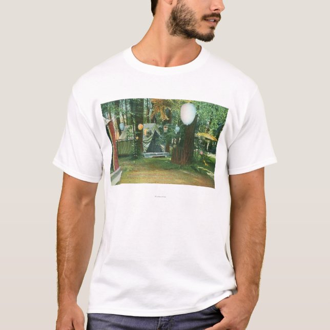 View of Scotts Camp, RedwoodsRussian River, CA T-Shirt (Front)