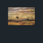 View of Sea at Scheveningen by Vincent van Gogh Canvas Print<br><div class="desc">View of the Sea at Scheveningen by Vincent van Gogh is a vintage fine art post impressionism maritime painting. A nautical seascape scene with a beach, people and sailboats in the ocean at Scheveningen, Holland. About the artist: Vincent Willem van Gogh (1853 -1890) was one of the most famous Post...</div>