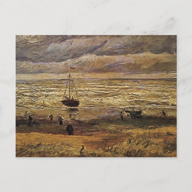 View of Sea at Scheveningen by Vincent van Gogh Postcard (Front)