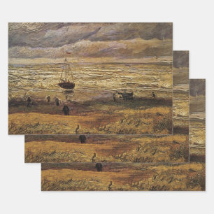 View of Sea at Scheveningen by Vincent van Gogh Wrapping Paper Sheet