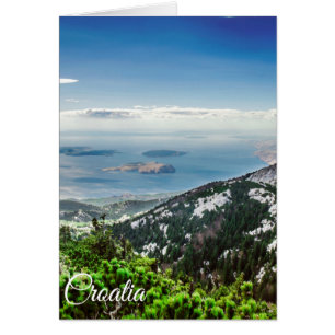 View of sea from mountains