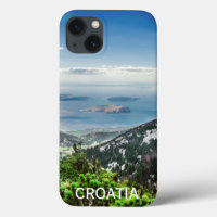 View of sea from mountains in Croatia