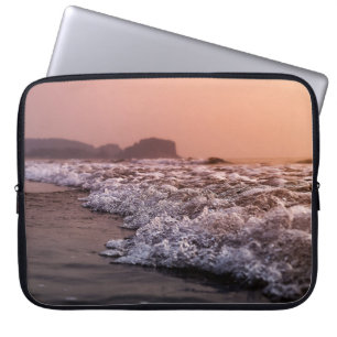 VIEW OF SEASHORE DURING SUNSET LAPTOP SLEEVE