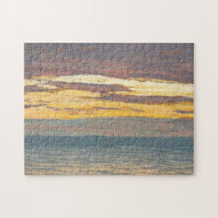 View of Seine at Sunset Monet Fine Art Jigsaw Puzzle
