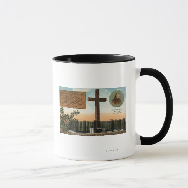 View of Serra Monument, Old Town San Diego Mug (Right)