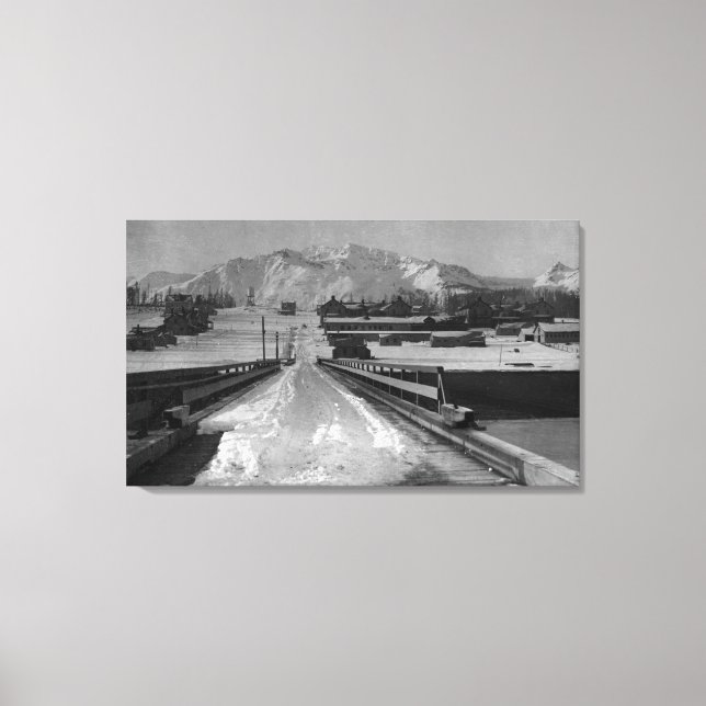 View of Seward, Alaska From the Bridge Photograp Canvas Print (Front)