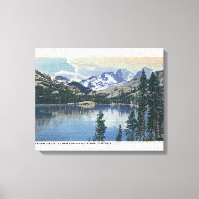 View of Shadow Lake, Sierra Nevada Mountains Canvas Print (Front)