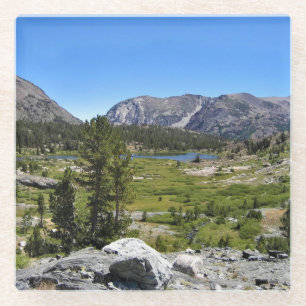 View of Shell Lake, Tioga Pass, California Glass Coaster