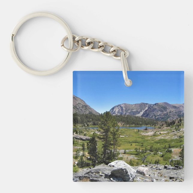 View of Shell Lake, Tioga Pass, California Keychain (Front)