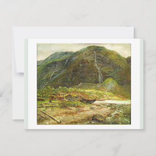 View of Skjolden in Lyster, Norway 1843 JCC Dahl  Postcard