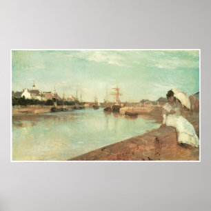 View of Small Harbour of Lorient, Berthe Morisot Poster