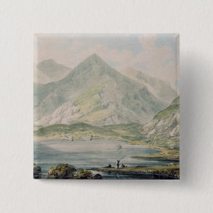 View of Snowdon 2 Inch Square Button